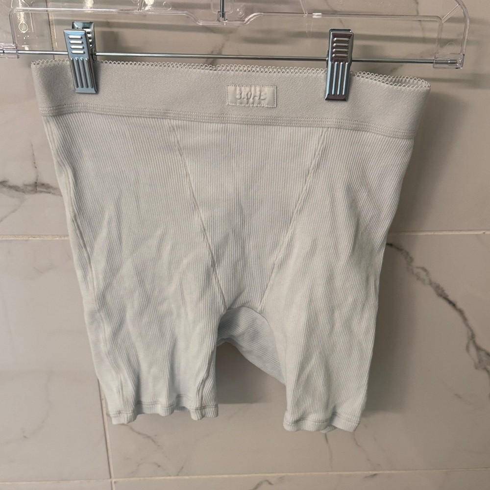 SKIMS Light Blue Seamless Shapewear Shorts